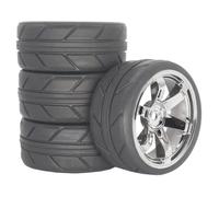 Monster For Rally Tires Wheel For Traxxas For HSP 94123 1/10 Rc | 4PCS 1/10 monster For rally tires with plastic rims offer grip and low wear on pavement and dirt RC Tires Hub Wheel