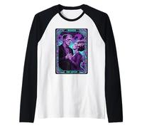 Monster Frankenstein Bride The Lovers Tarot Card Halloween Raglan Baseball Tee
