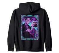 Monster Frankenstein Bride The Lovers Tarot Card Halloween Zip Hoodie