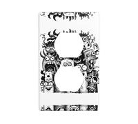 Monster Graffiti Duplex Receptacle Outlet Wall Plate, Standard Size 1-Gang, Polycarbonate Thermoplastic.