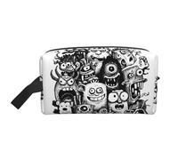 Monster Graffiti Portable Large-Capacity Double-Sided Printed Travel Toiletry Storage Bag, a Must-Have for Travel.
