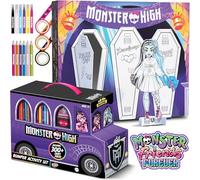 Monster High by Bladez Toyz Bumper Activity Craft Set - Create & Customise with Stickers, Stampers & Gems - Includes Monster High Toys for Arts & Crafts Fun - Ideal for Imagination & Creative Play