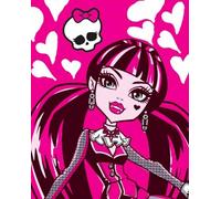Monster High Children's Blanket Beauty Pink 110 x 140 cm Super Soft Cuddly Blanket Sofa Blanket Fleece Blanket Draculaura Frankie Stone Lagoona Blue Piranha Neptuna Matches Bed Linen