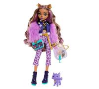Monster High Clawdeen Age 4+ Wolf Doll with Pet Dog Crescent and Accessories like Backpack, Planner, Snacks and More, HRP65