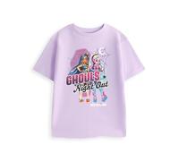 Monster High Cleo de Nile & Lagoona Blue Girls Stone Short Sleeved T-Shirt | Let's GET Spooky Graphic Tee | Halloween Themed Casual Wear | Crew Neck Top Merch - 7-8 Years
