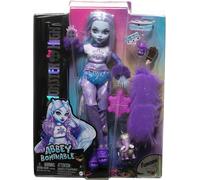 Monster High Doll, Abbey Bominable Yeti Fashion Doll with Pet Mammoth and Themed Accessories, HNF64