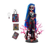 Monster High Deadfast Ghoulia Yelps SDCC 2024 Exclusive Doll - Tech Savvy Upgrade with Comic-Con Badge, Mini Figure, and Comic Book