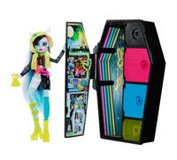 Monster High Doll and Fashion Set, Frankie Stein Doll, Skulltimate Secrets: Neon Frights, Dress-Up Locker with 19+ Surprises, HNF79