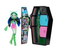 Monster High Doll and Fashion Set, Ghoulia Yelps Doll, Skulltimate Secrets: Neon Frights, Dress-Up Locker with 19+ Surprises, HNF81