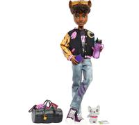 Monster High Doll, Clawd Wolf Doll with Pet Gargoyle Bulldog and Themed Accessor