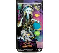 Monster High Scare-adise Island Frankie Stein Doll with Swimsuit Coverup & Beach Accessories Like Hat Volleyball & Tote