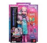 Monster High Doll, Lagoona Blue in Crop Top and Sporty Maxi Skirt with Pet Fish Neptuna and 7 Accessories like Shell Sunglasses, Snack and Purse, JHK