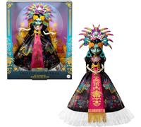 Monster High Doll, Skelita Calaveras Día de Muertos 2025 Collectible, Aztec-Inspired Gown with Vibrant Accessories like Headdress and Necklace, JDR63