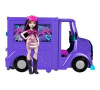Monster High Draculaura Doll and Playset, Fangtastic Rockin? Food Truck with Pullout Stage Transformation and 13+ Food and Music Themed Accessories,