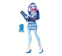 Monster High Fearbook Abbey Bominable Doll | Yeti Doll and Accessories Set with Art Club Theme including Varsity Jacket, Yearbook, Painting and Sculpture Tools, JDR58