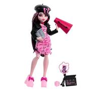 Monster High Fearbook Draculaura Doll and Accessories Set with Movie Club Theme including Varsity Jacket, Yearbook, Script and Film Props