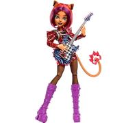 Monster High Fearbook Toralei Music Club Theme Doll and Accessories Set, College Jacket, Yearbook, Guitar and Microphone HXW32