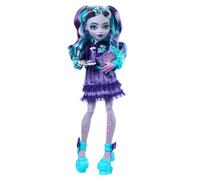 Monster High Fearbook Twyla Doll Age 4+ and Accessories Set with Game Club Theme including Varsity Jacket, Yearbook, Board Game and Cookies