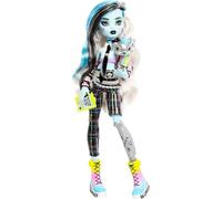 Monster High Frankie Stein Doll, Welcome Committee Set with 15 Accessories Including Poster, Sticker, Pet Watzit and More (Amazon Exclusive)
