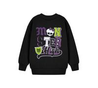 Monster High Girl's Kids Sweatshirt (Girls Black) in Black | Size: 11-12 Years Monster High Black 11-12 Years