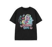 Monster High Lagoona Blue Black Graphic Tee | Girls Short Sleeve T-Shirt | Casual Cartoon Apparel | MH Character Design | Fun Lightweight Top for Kids Merch - 5-6 Years