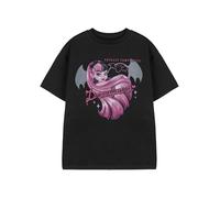 Monster High Girls Black Short Sleeve Graphic Tee | Draculaura Totally Fang Cartoon T-Shirt | Casual Wear Top for Kids | Classic Style MH Apparel Merch - 7-8 Years