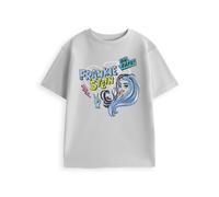 Monster High Girl's Frankie Stein Short Sleeved T-Shirt | Girls Light Grey | Officially Licensed Merch | Size: 3-4 Years Monster High Grey 3-4 Years