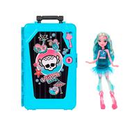 Monster High Skulltimate Secrets Lagoona Blue Doll and Accessories Set, Destination: Gore-geous Oasis with Suitcase and 19+ Surprises like Clothes, JDR51