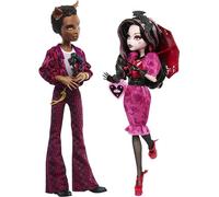 Monster High Howliday Love Edition Dolls, Draculaura & Clawd Wolf Collector Two-Pack with Valentine's Accessories & Displayable Packaging