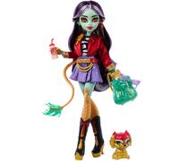 Monster High Jinafire Long Doll with Pet Dog | Dragon Doll with Pet Puppy Cloudy “Yun Yun” and 7 Accessories like Sketch Pad, Yogurt Drink, Backpack and More, HYV58