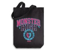 Monster High Ladies Black Be Yourself Tote Bag | Classic Cartoon Design, BE YOURSELF, EST 2011' Text | Ideal for Carrying Personal Items Merch