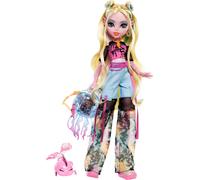 Monster High Lagoona Blue Doll in Mesh Tee and Cargo Pants, Includes Pet Fish Ne