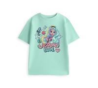 Monster High Lagoona Blue Green Graphic Tee | Short Sleeve Crew Neck T-Shirt | Girls Cartoon Character Print Top | Streetwear Casual School Outfit | Kids Merch - 9-10 Years