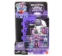 Monster High Little Frights Fearbook Playset with Mini Doll | Foldable 40 cm Playset with Ghoulia Yelps 3-inch Doll and 13+ Accessories like Furniture and Décor, 10 Themed Rooms, JNF79