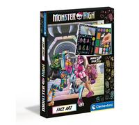Monster High Makeup Set for Kids, 18 Colors, 5 Glitter Sticks, Mirror, 6 Plus