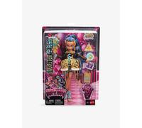 Monster High Scary Sweet Birthday Doll, Cleo De Nile in Golden Party Dress with Themed Accessories like Invite, Balloon, Gift, Lipstick and More, JBG76