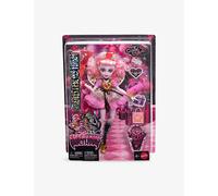 Monster High Scary Sweet Birthday Doll, Cupid Asteria in Pink and Red Party Dress with Themed Accessories like Invite, Balloon, Gift and More, JBG77