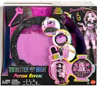 Monster High Potion Reveal Playset with Draculaura Doll & 9 Accessories like Hat, Potion Bottle & Cauldron, Unboxing with Key & Secret Code, JKD76