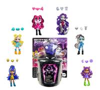 Monster High Potions Mini Dolls and Accessories, Surprise 3-inch Character Figures in Display Bottle with Water Reveal & Charms (Characters May Vary)