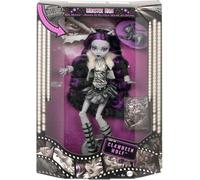 Monster High Mattel Doll, Clawdeen Wolf in Black and White, Reel Drama Collector, Horror Flick Theme, Toys and Gifts, Multicolor (HKN28)