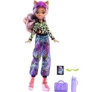Monster High Scare-adise Island Clawdeen Wolf Doll with Swimsuit, Joggers and Beach Accessories Like Visor, Water Bottle, and Book