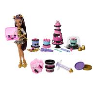 Monster High Scary Sweet Birthday Cake Kit with Clawdeen Wolf Doll Cake Decorating Playset with 20+ Accessories Like Eerie Icing Pipette and M