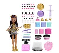 Monster High Scary Sweet Birthday Cake Kit with Clawdeen Wolf Doll, Cake Decorating Playset with 20+ Accessories Like Eerie Icing, Pipette, and More, JBG78