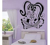 Monster High School Girl Cartoon Engraved Removable Decorative Wall Sticker 55X63CM