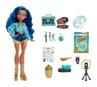 Monster High Self-Scare Secrets Cleo De Nile Doll and Accessories Set with 13 Realistic Surprises like Pottery Set and Makeup, JMG74