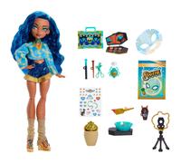 Monster High Self-Scare Secrets Cleo De Nile Doll and Accessories Set with 13 Realistic Surprises like Pottery Set and Makeup, JMG74