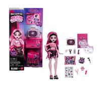 Monster High Self-Scare Secrets Draculaura Doll and Accessories Set with 13 Realistic Surprises like Working Face Roller and Customizable Mood Board, JHK43