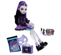 Monster High Self-Scare Secrets Spectra Vondergeist Doll and Accessories Set with 13 Realistic Surprises like Manicure Kit and Record Player, JHK46
