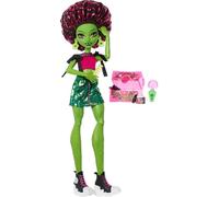 Monster High Self-Scare Secrets Venus McFlytrap Doll and Accessories Set with 13 Realistic Surprises like Haircare Products, Bonnet and Plant, JHK45