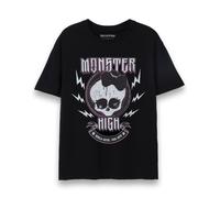Monster High Womens T-Shirt | Ladies Rock Logo Short Sleeve Graphic Tee in Black | World Ghoul Tour 2018 Classic Logo TV Show Apparel Top | Fashion Cartoon Series Merchandise Gift